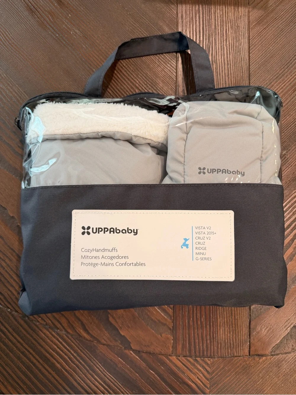 UPPAbaby Cozy Handmuffs for Strollers in Light Gray
